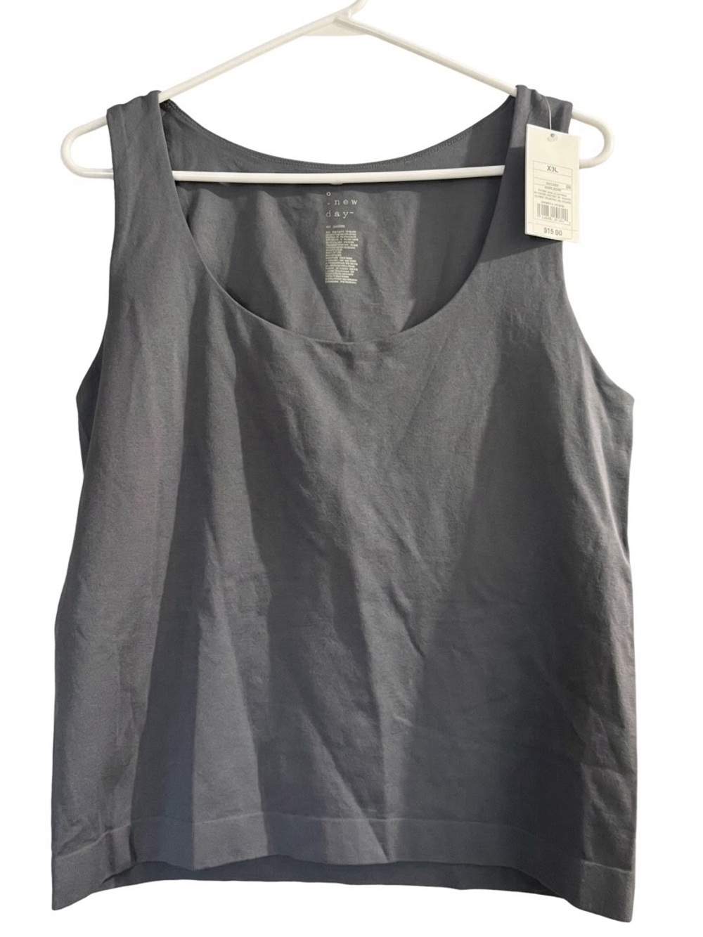 a new day Gray Scoop Neck Tank Top